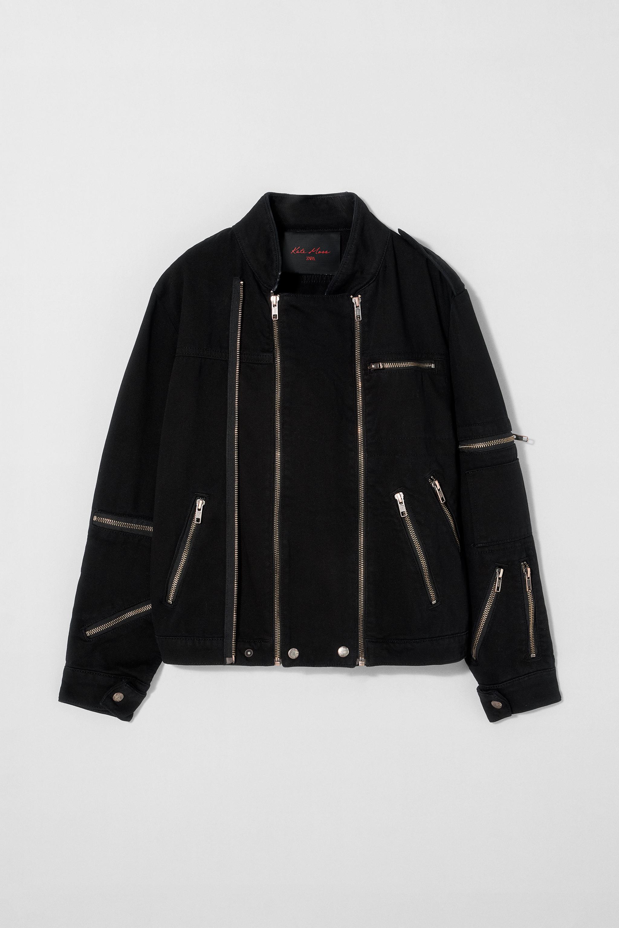 ZIPPERED JACKET KATE MOSS X ZARA - Black | ZARA United States