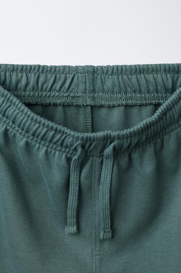 INTERLOCK SHORT SLEEVE HOODIE AND BERMUDA SHORTS SET - Green by Zara - Image 7