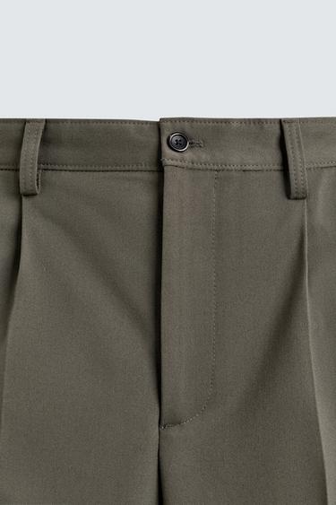 PLEATED CARGO TROUSERS - Khaki by Zara - Image 7