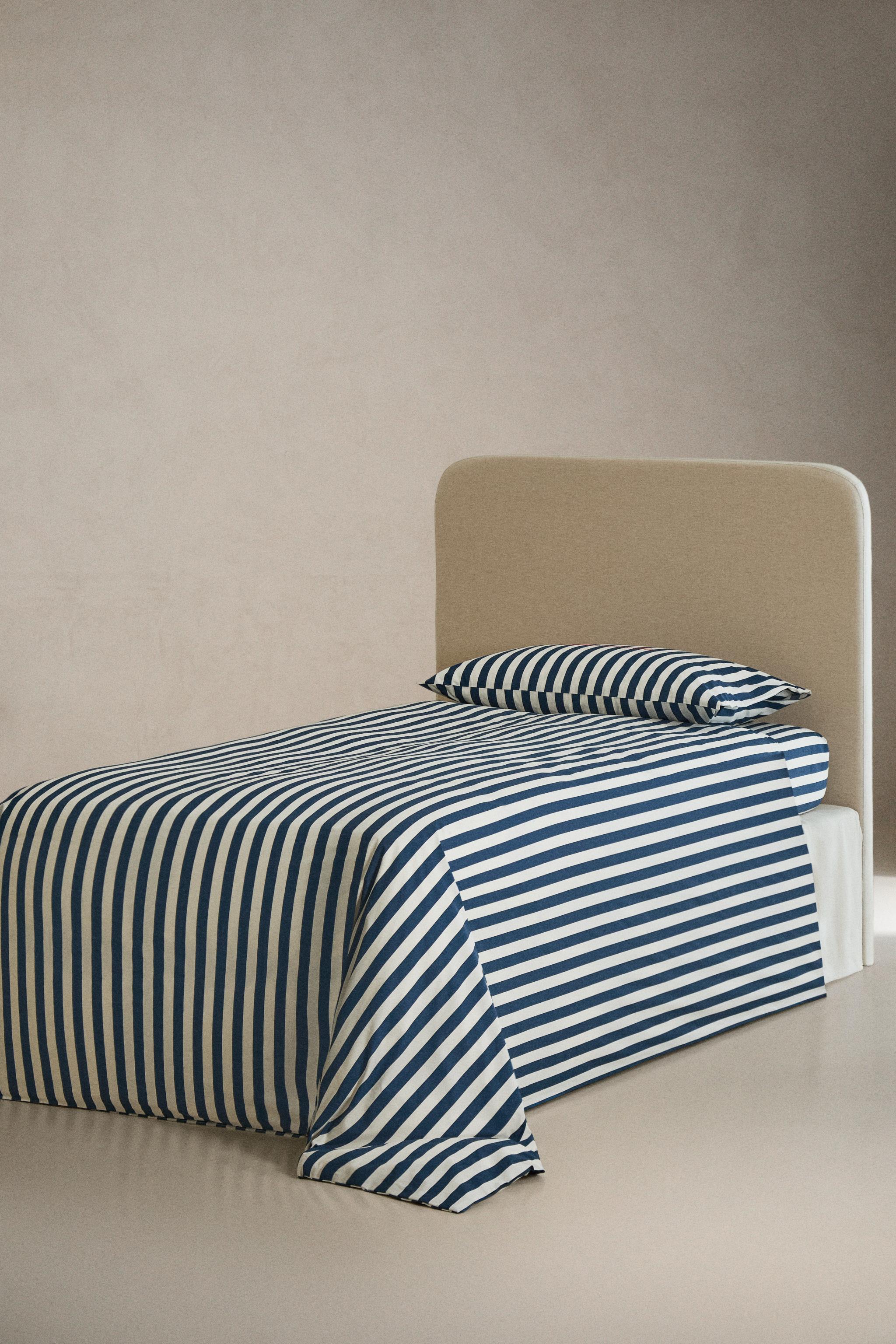 KIDS' STRIPED FITTED SHEET X THE ANIMALS OBSERVATORY