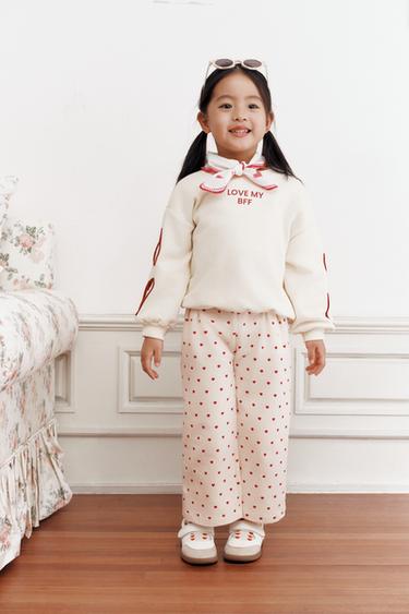 하트 플리츠 프론트 팬츠 - Zara 크림