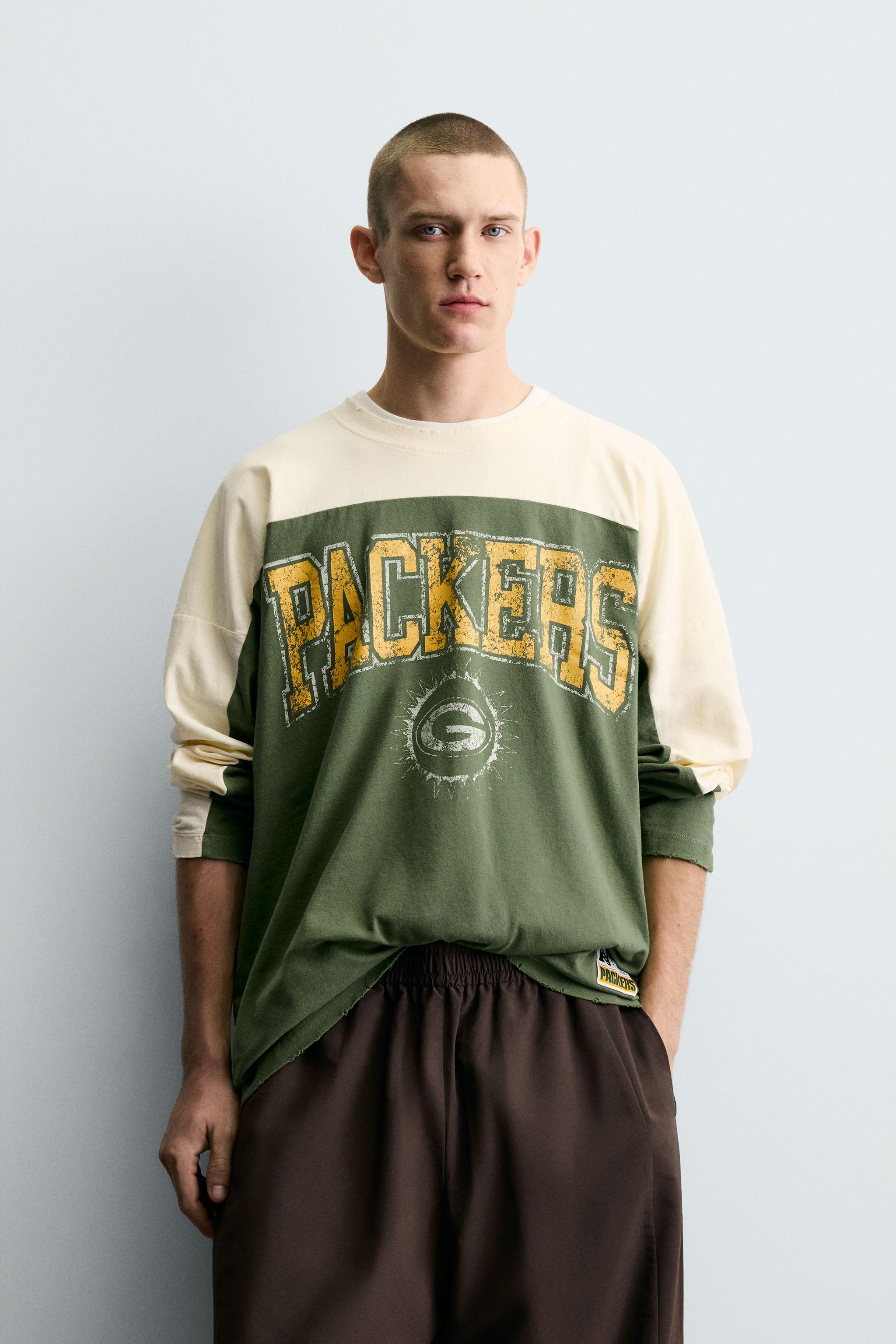 WASHED NFL GREEN BAY PACKERS T-SHIRT - Green | ZARA United States