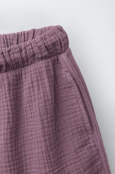 T-SHIRT AND BERMUDA SHORTS SET - Burgundy by Zara - Image 3