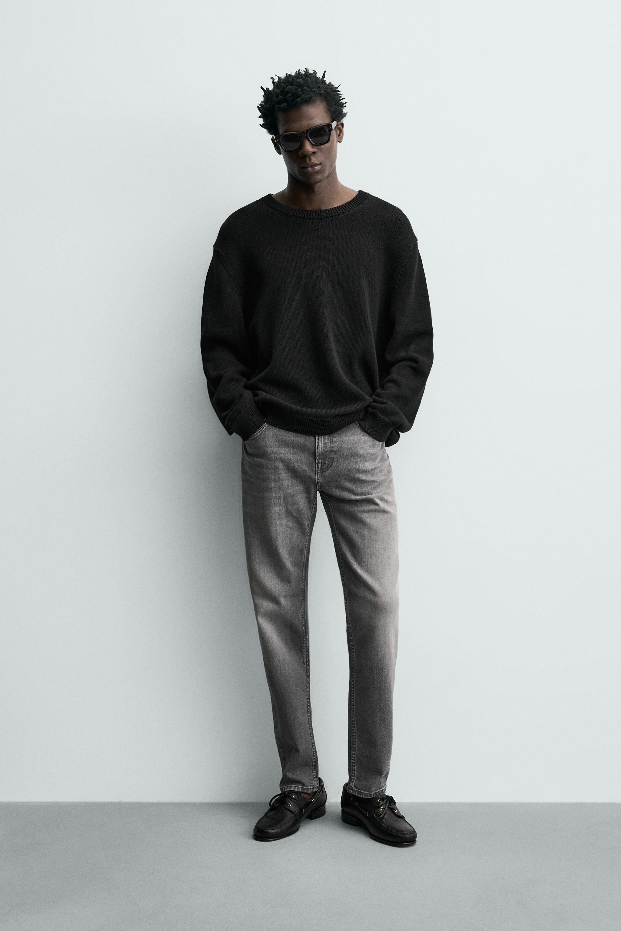 ベーシックスリムフィットデニムパンツ - ライトグレー | ZARA Japan