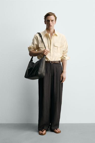CAMISA FLUIDA BOLSILLOS - Crudo de Zara - Imagen 0