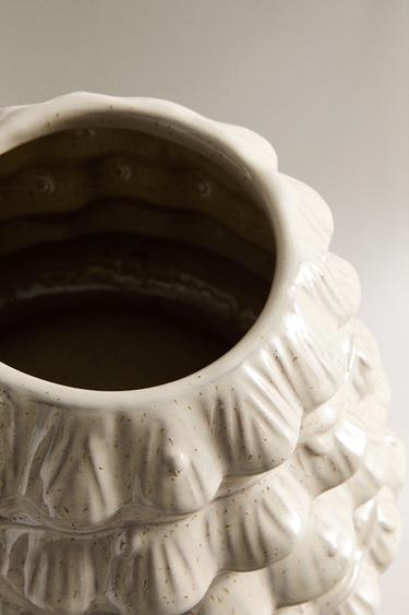 STONEWARE CHRISTMAS TREE JAR - Cream by Zara - Image 2