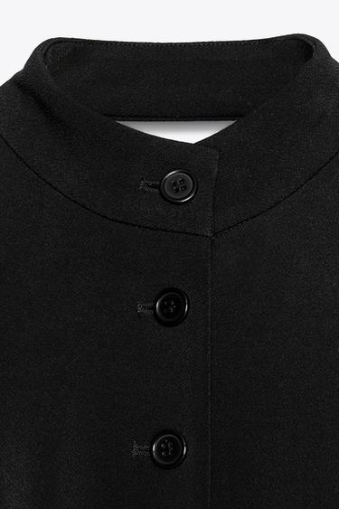 GILET HALTER À BOUTONS - Noir de Zara - Image 6