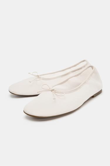 BALLERINES EN RÉSILLE - blanc de Zara - Image 2