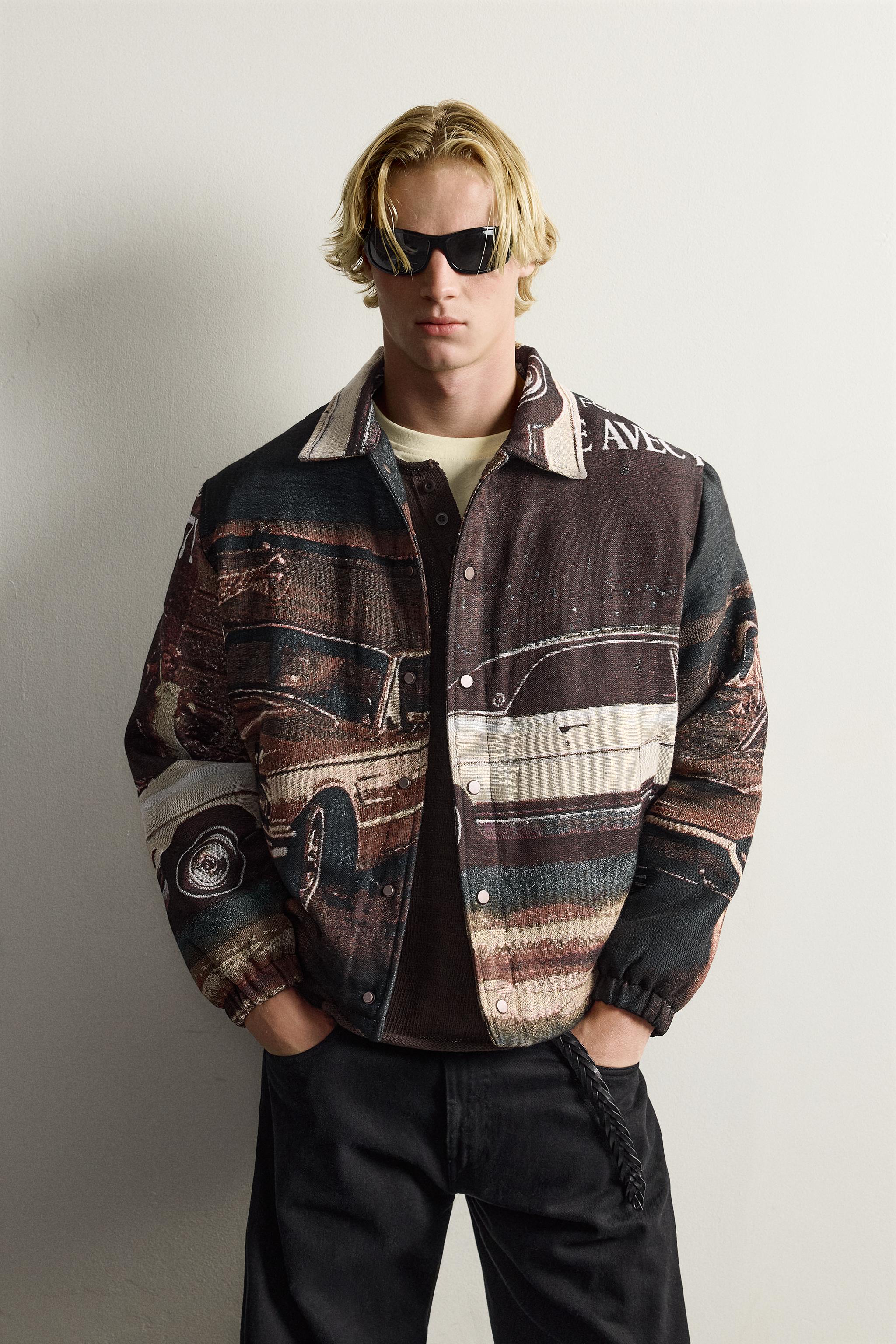 FORD © JACQUARD PADDED JACKET - Printed | ZARA India