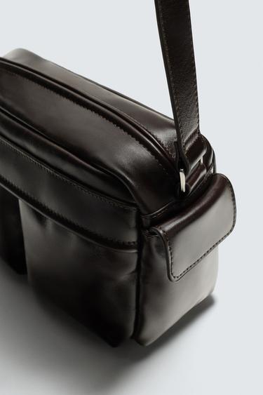 SAC BANDOULIÈRE EN CUIR - Marron de Zara - Image 2