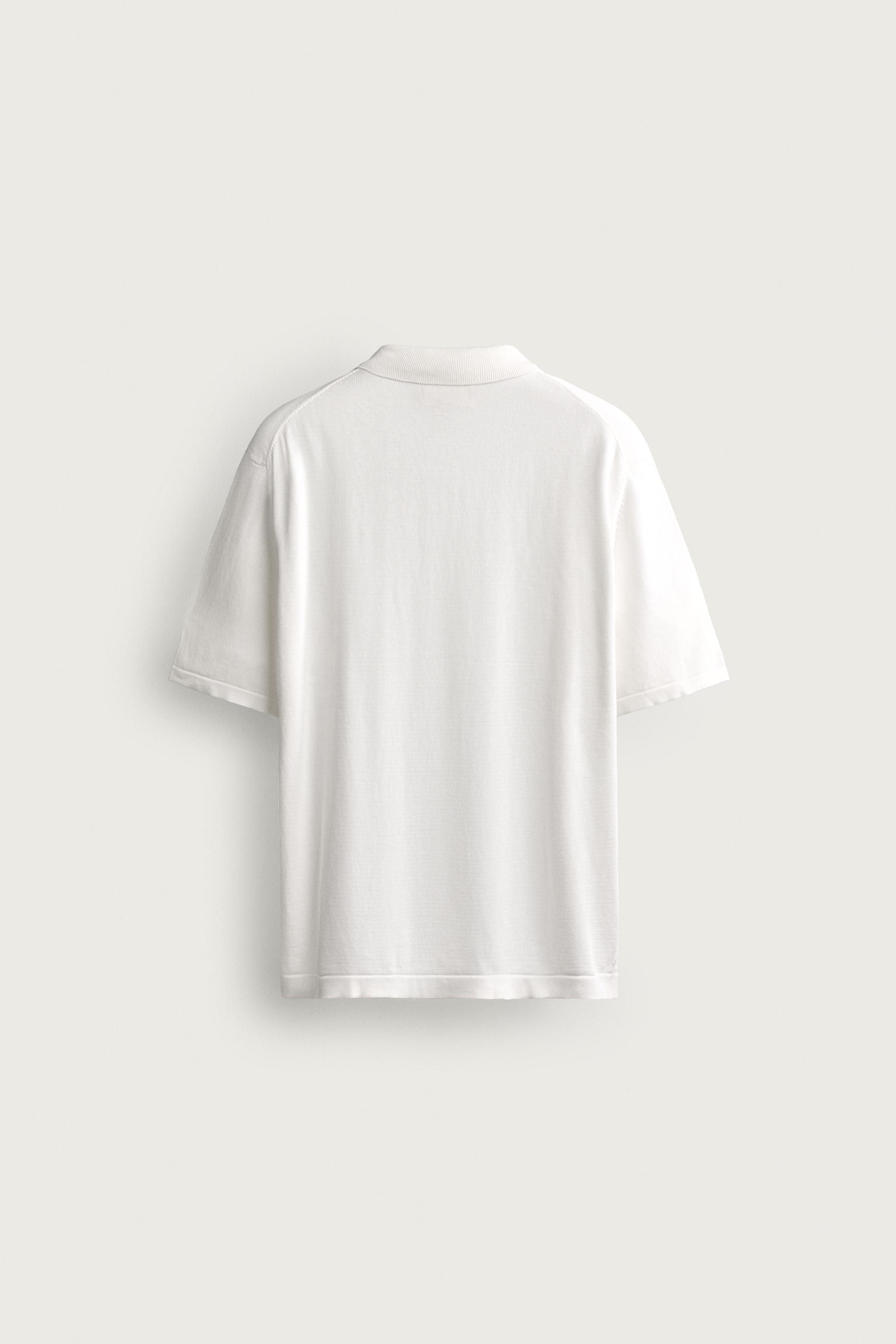 Zara REGULAR FIT TRİKO POLO T-SHIRT görsel 8