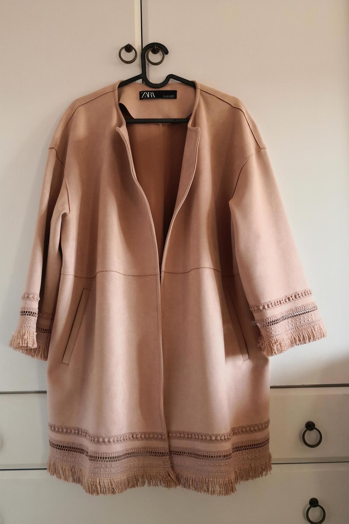 FRINGED FAUX SUEDE JACKET