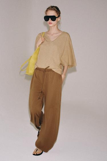 ÇANTË SHOPPER KAMOSHI - E verdhë e hapur nga Zara