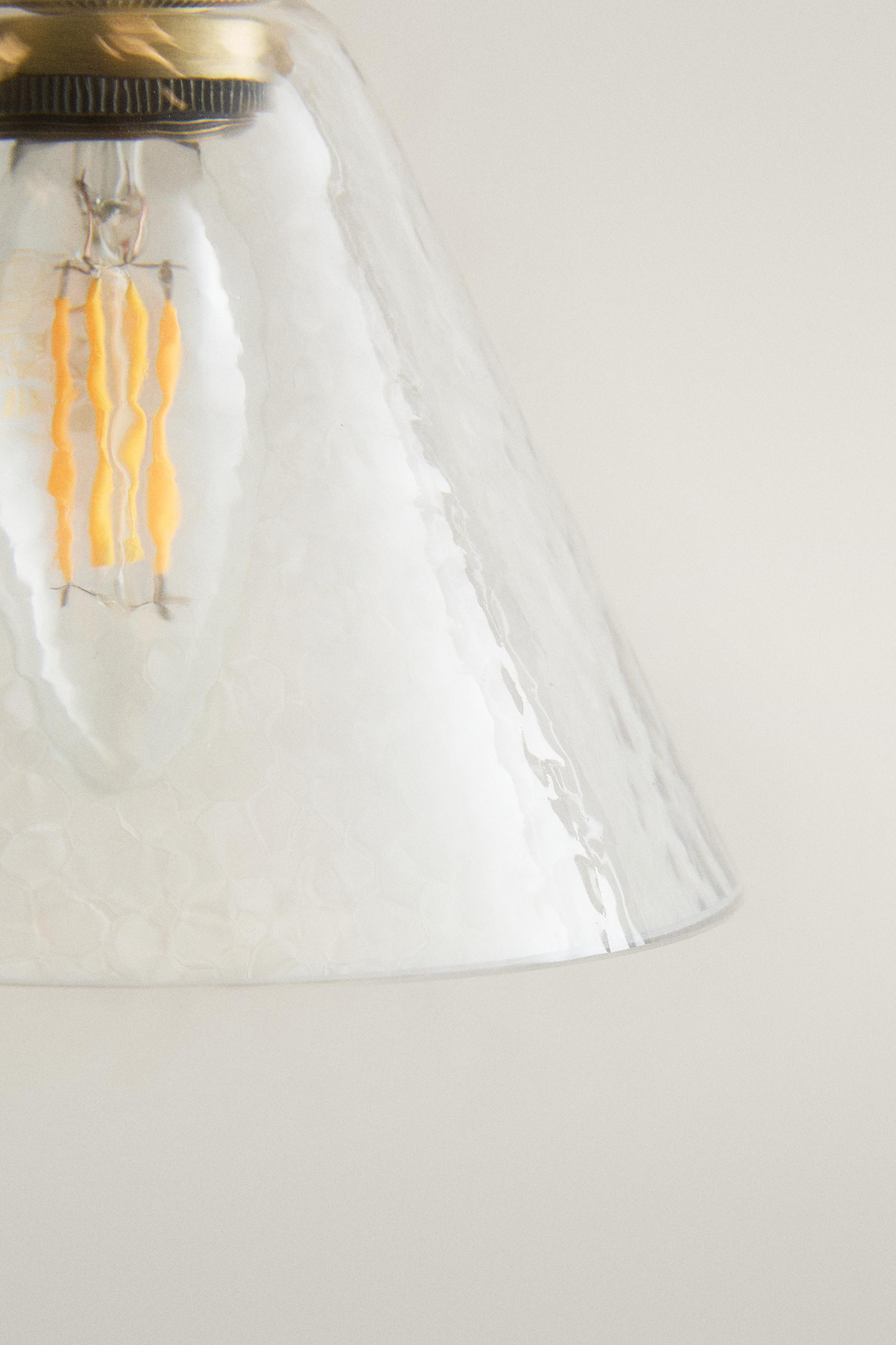LAMP | METAL AND GLASS CONE WALL LIGHT