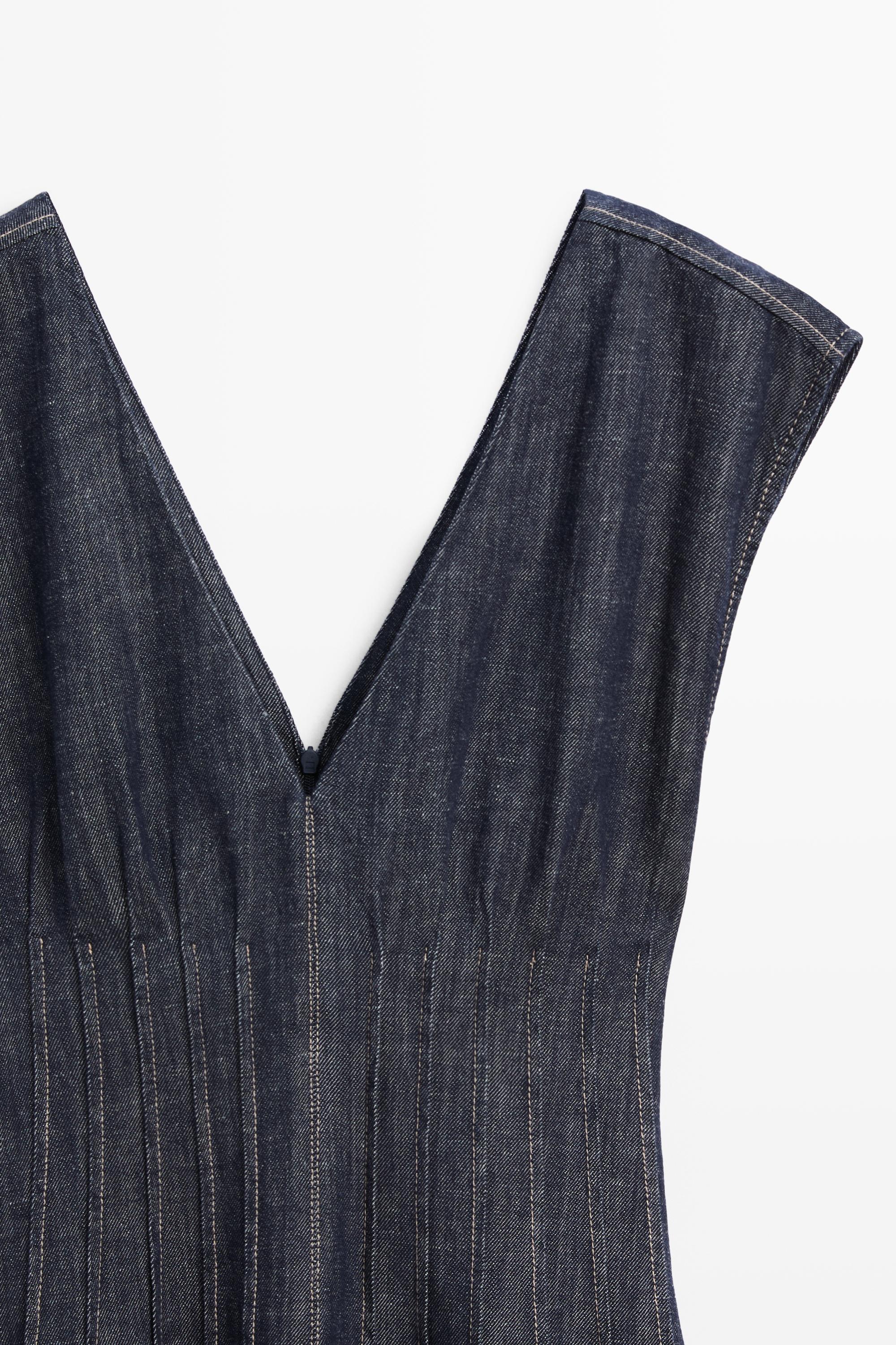 Denim midi dress