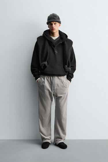 CONTRAST POUCH POCKET HOODIE X SR_A - Black by Zara