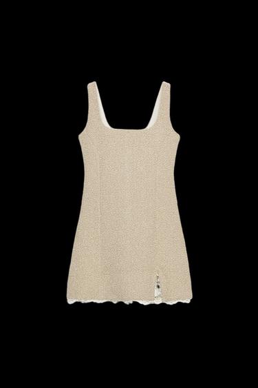 KURZES STRUKTURKLEID - Beige von Zara