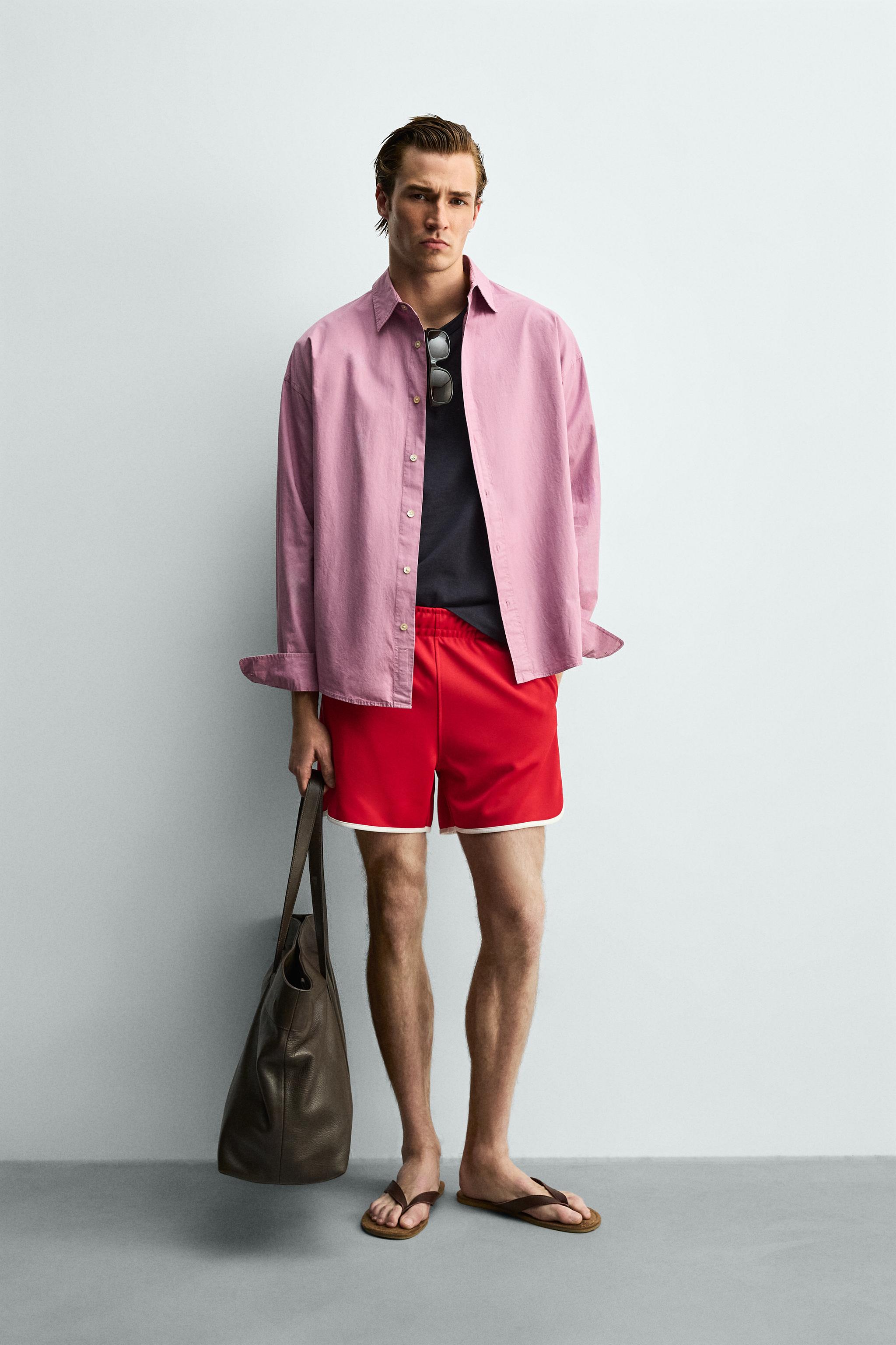 SHORTS WITH CONTRAST PIPING