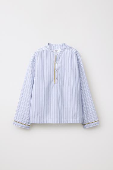 Zara LIMITED EDITION STRIPED PAJAMA SHIRT - striped - Image 0