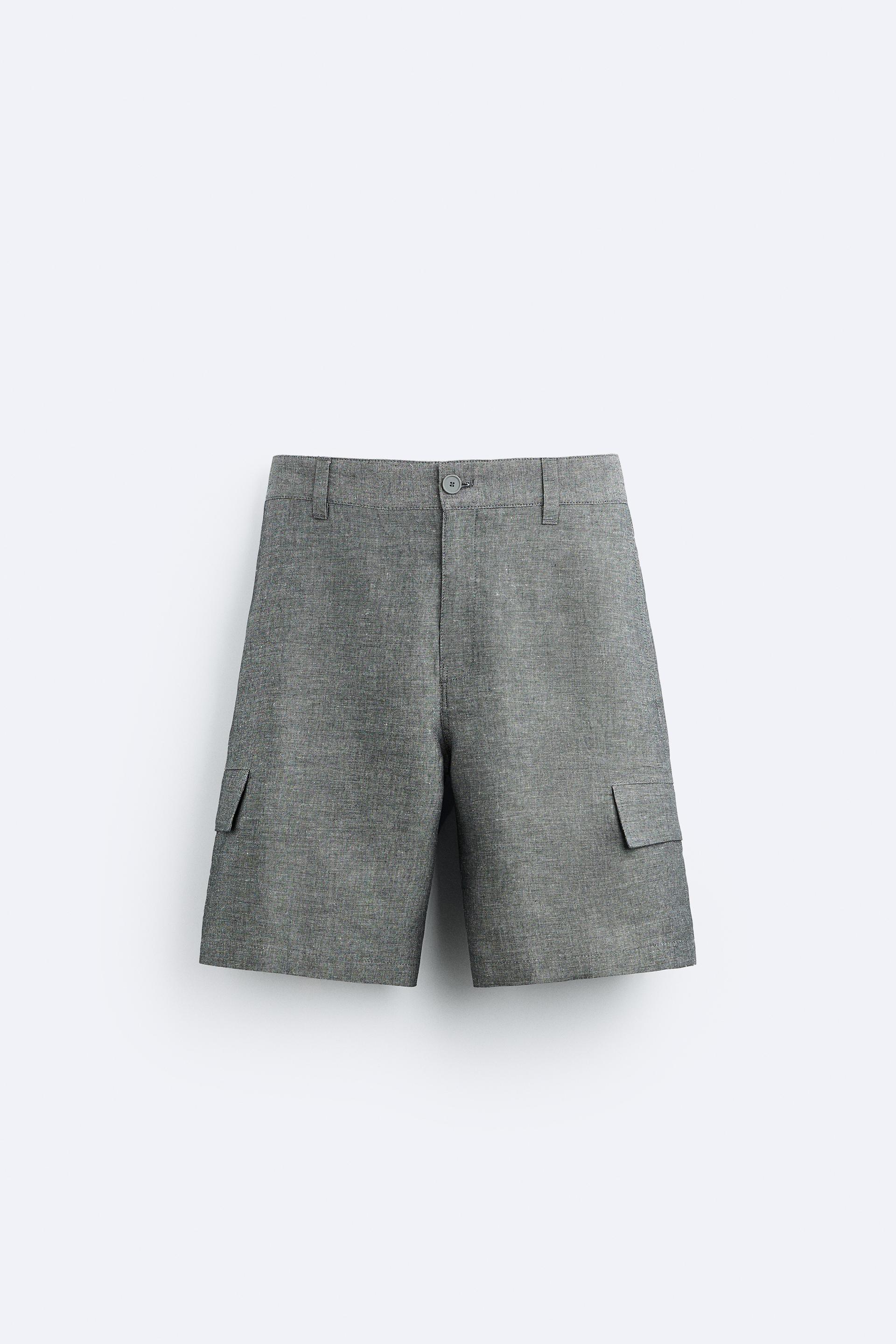 LINEN BLEND SHORTS