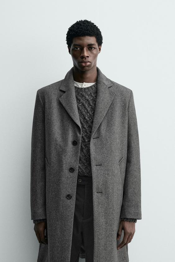 ZARA MANTECOオーバーサイズ ウールブレンドコート xsブラック MANTECO 