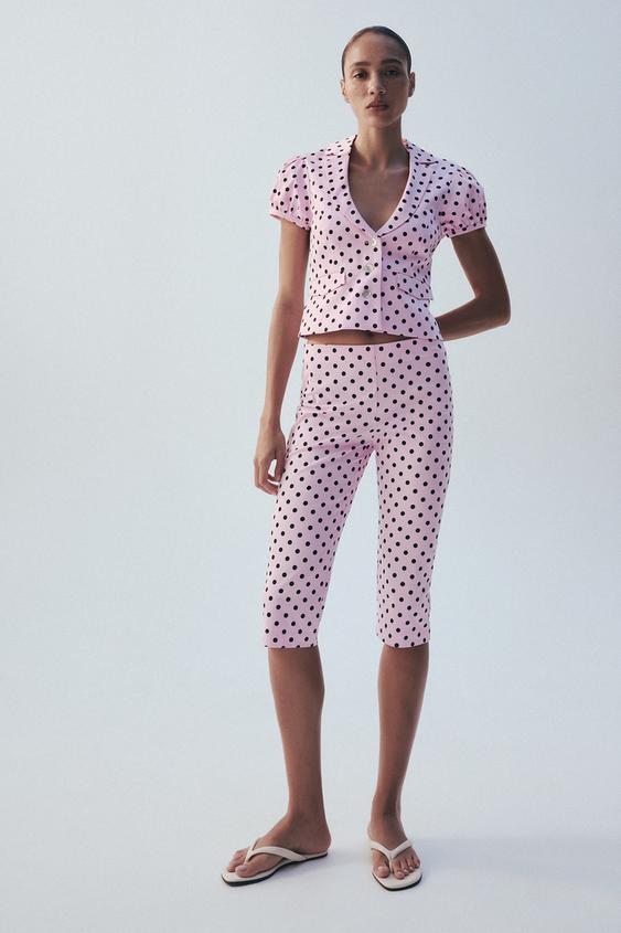 POLKA DOT TOP AND CAPRIS SET -  by Zara - Image 0