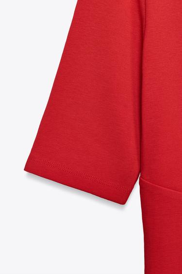 COTTON MODAL T-SHIRT - Red by Zara - Image 2