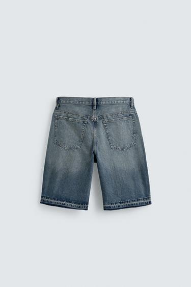 BERMUDA EN JEAN COUPE RELAXED - Bleu de Zara - Image 7