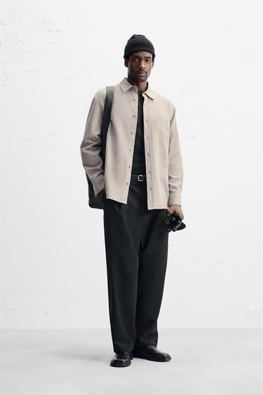 SOFT COTTON SHIRT - Grey by Zara