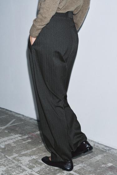 ZW COLLECTION TEXTURED BALLOON TROUSERS - Anthracite grey by Zara - Image 4