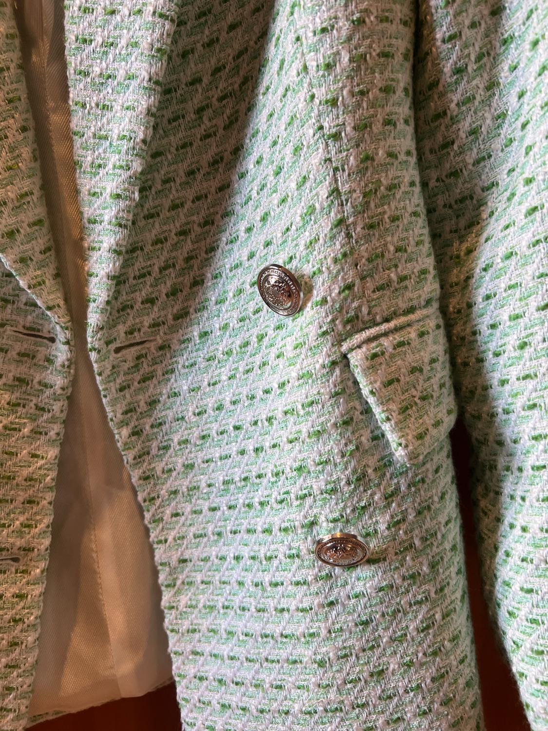TEXTURED CHECK BLAZER - Image 3