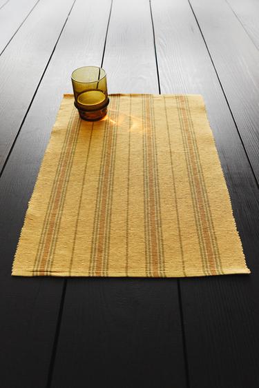 GESTREIFTES TISCHSET (DOPPELPACK) - Ocker von Zara