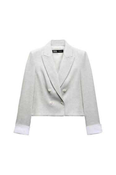SHORT DOUBLE-BREASTED BLAZER