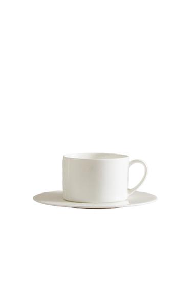 TAZA DE TÉ BONE CHINA - Blanco de Zara