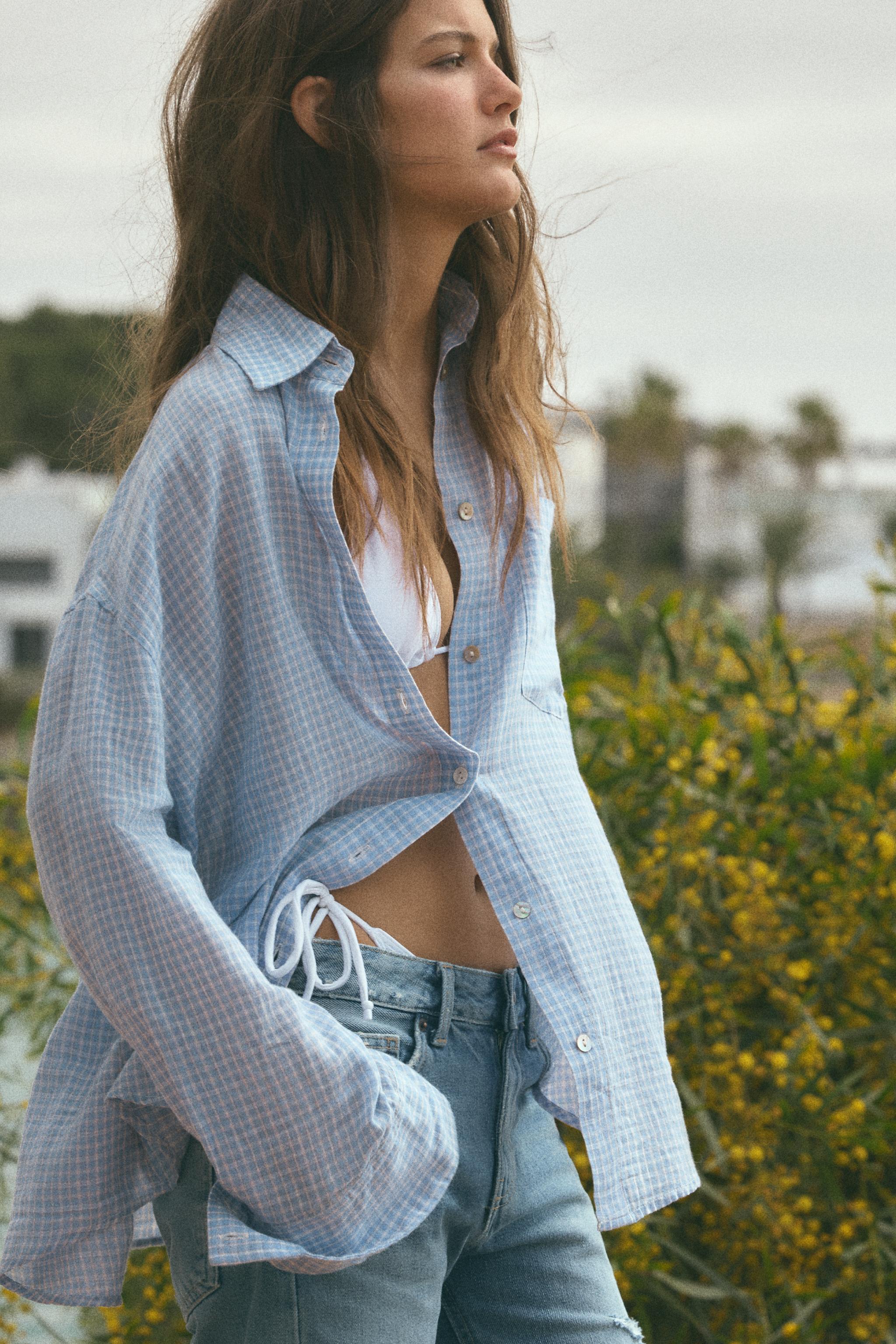 OVERSIZED GAZE SHIRT WITH POCKET