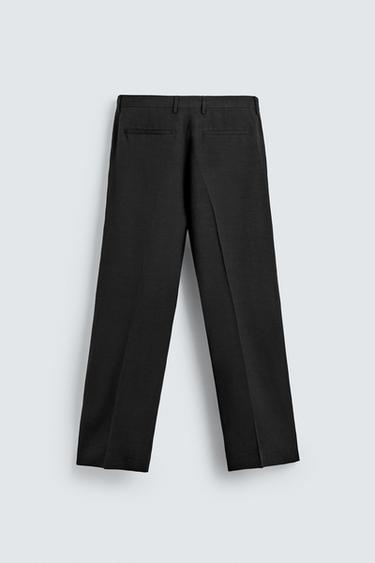 RELAXED FIT VISCOSE - LINEN SUIT TROUSERS - Black by Zara - Image 6