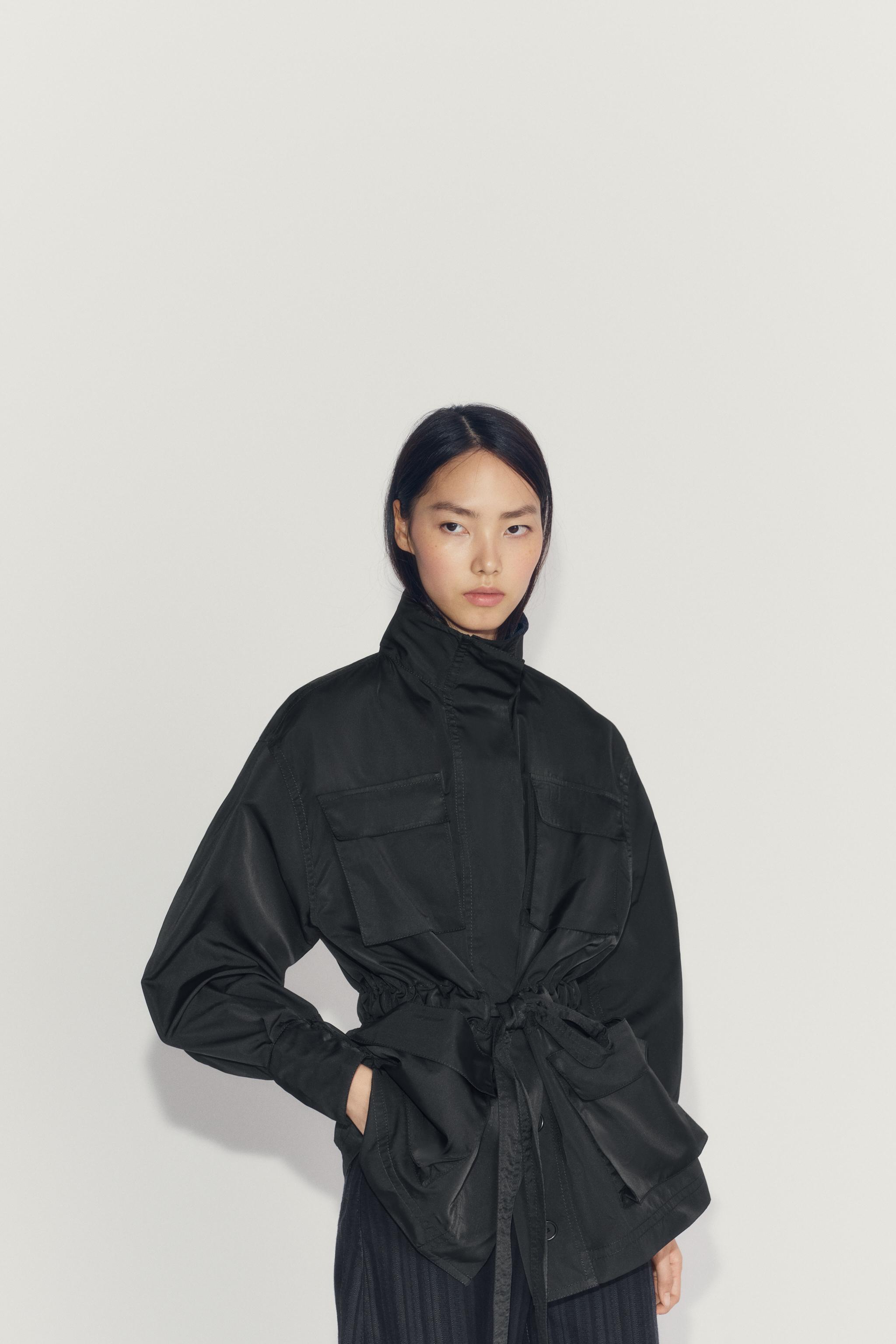 ZW COLLECTION BELTED JACKET — Black