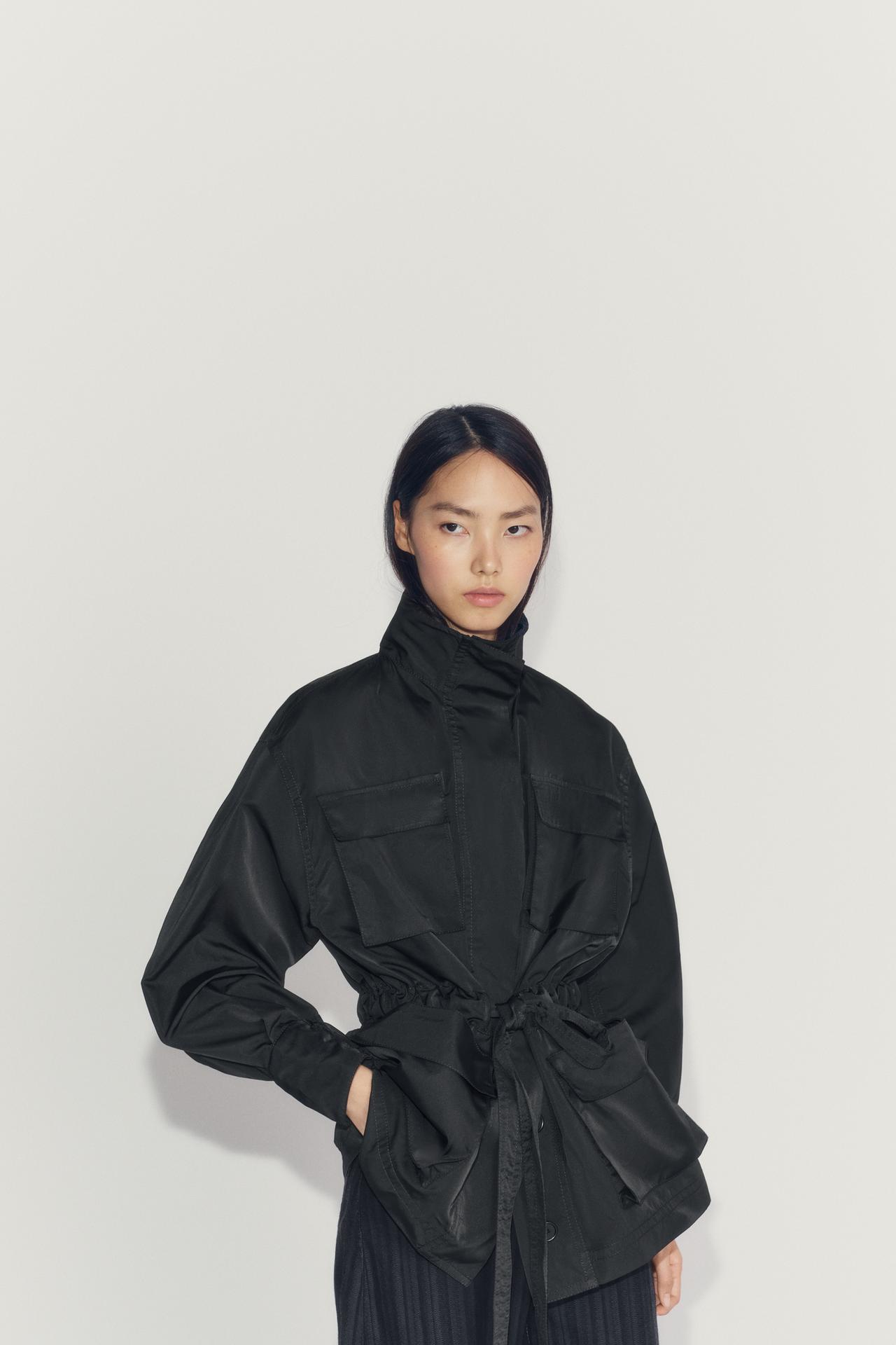 ZW COLLECTION BELTED JACKET — Black