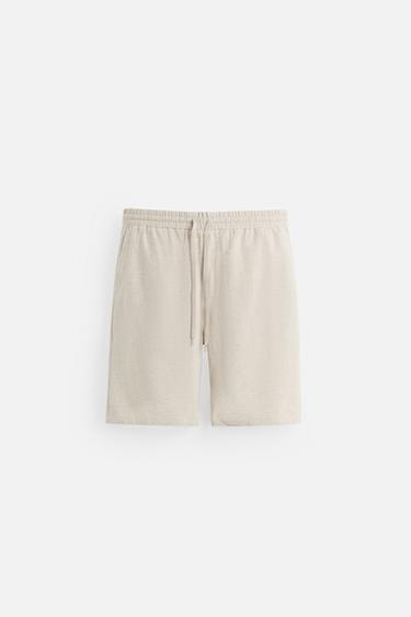 BERMUDA CON LINO - Beige claro de Zara