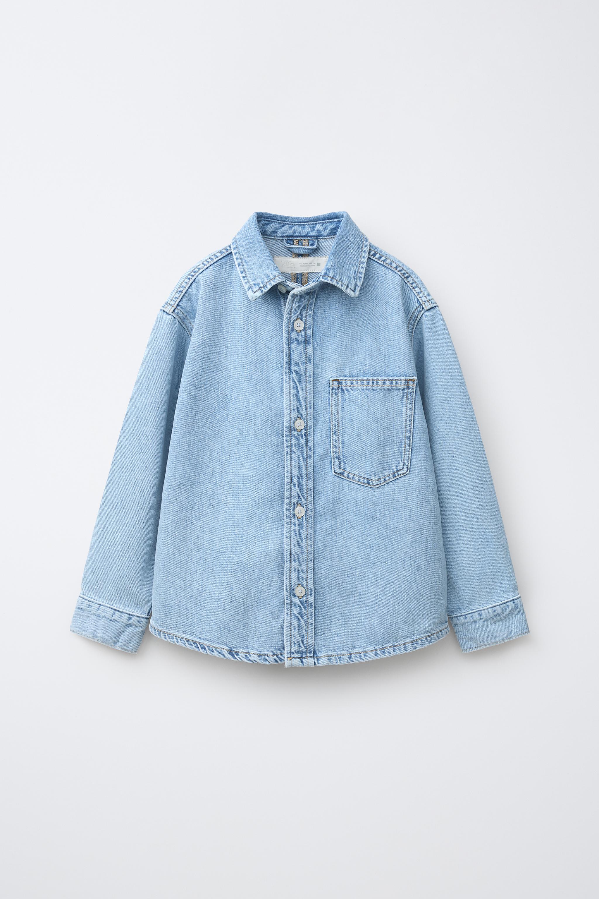 Детские рубашки Zara DENIM SHIRT — фото 3