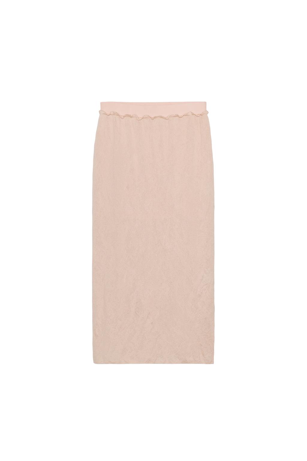 WRINKLED EFFECT KNIT MIDI SKIRT - image 3
