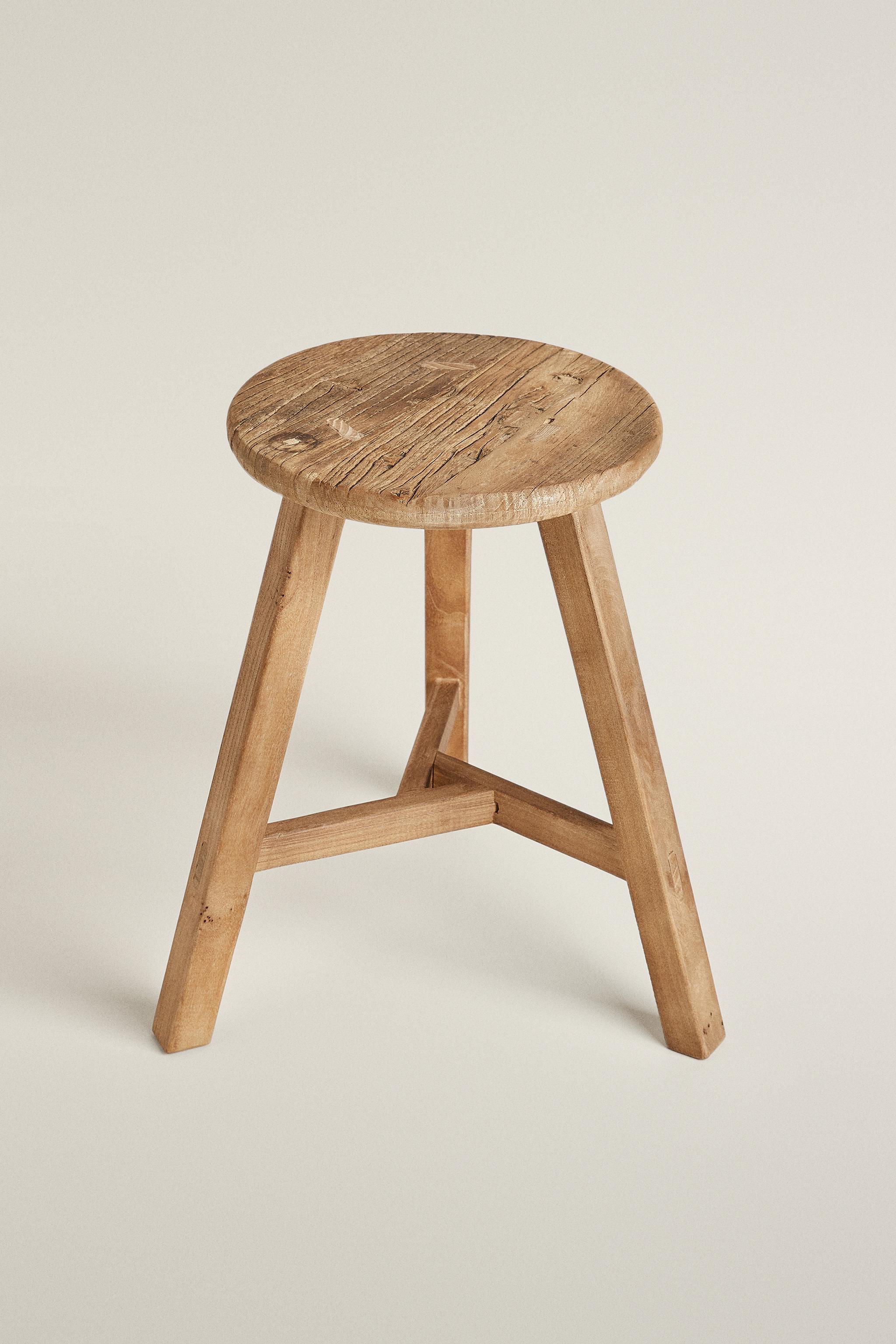 ニレ材スツール - ライトベージュ | ZARA Japan / 日本