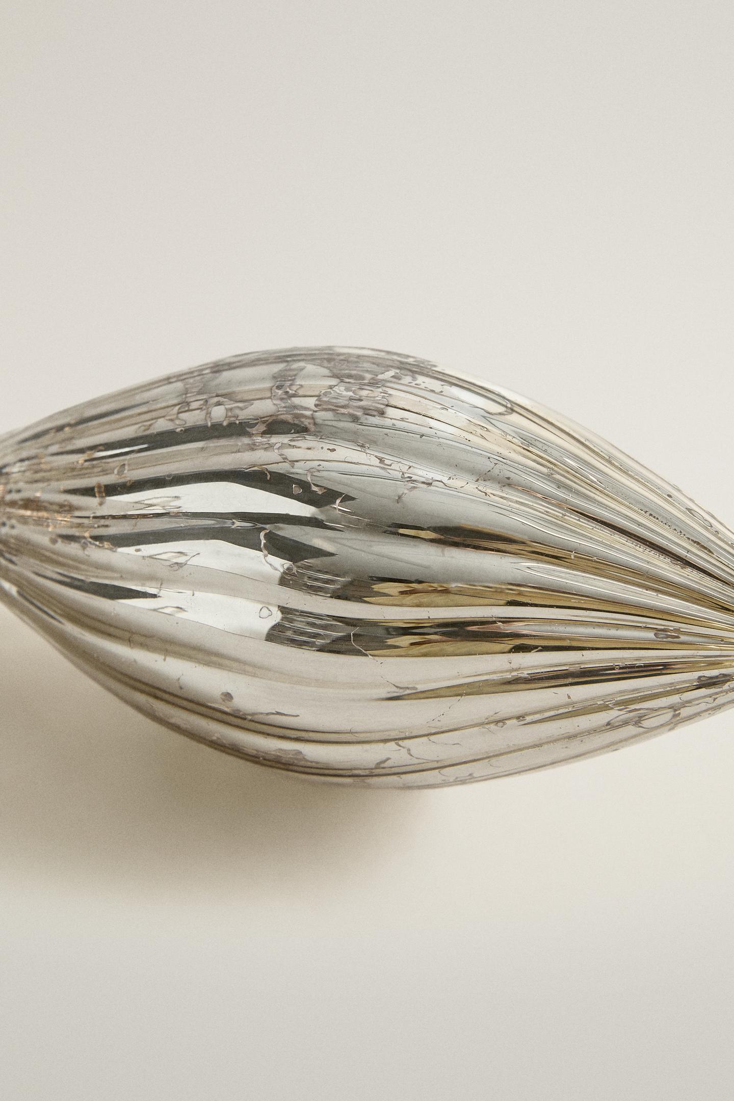 Ёлочные украшения Zara Elongated Drop Christmas Tree Ornament, цвет: Серебряный — фото 4