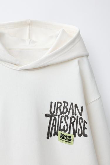 GRAFFITI HOODIE - White by Zara - Image 2