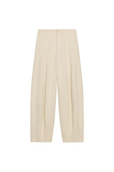 BALLOON TROUSERS ZW COLLECTION - Stone by Zara