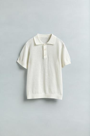 POLO ALGODÓN LINO - Crudo de Zara
