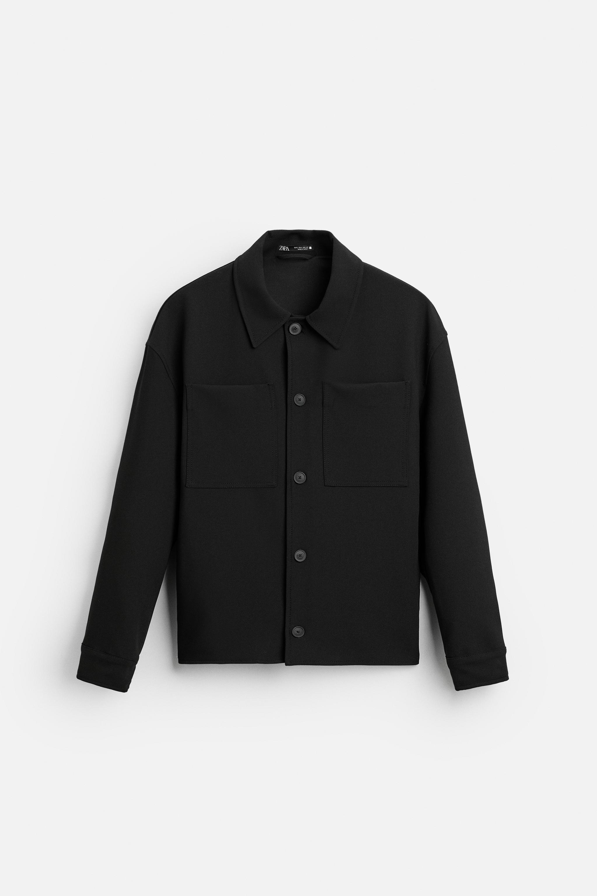 BOXY FIT OVERSHIRT - Black | ZARA Australia