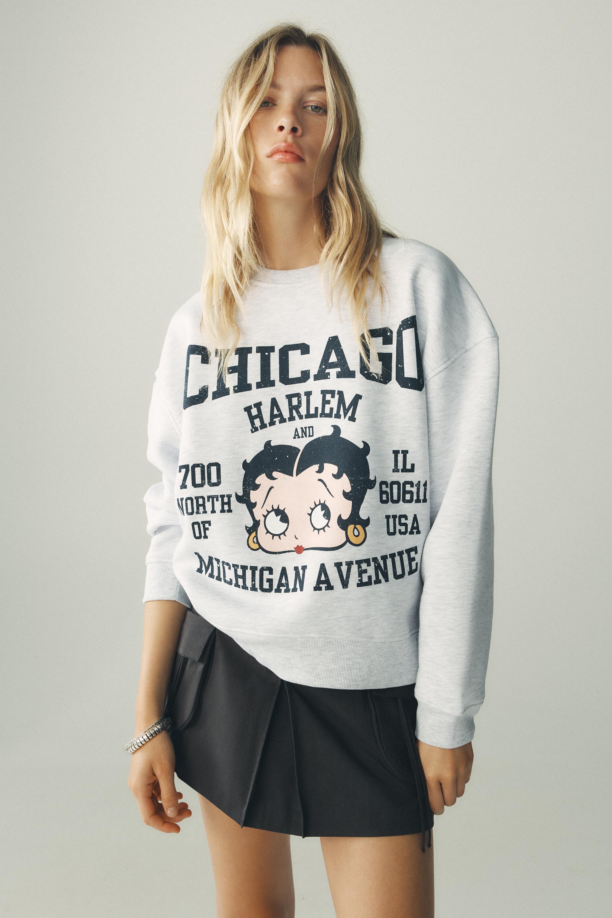 SWEATSHIRT WITH BETTY BOOP© PRINT - Grey marl | ZARA New Zealand