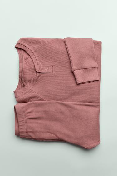 6-14 JAAR/ PYJAMA MET MERINOWOL - Roze van Zara
