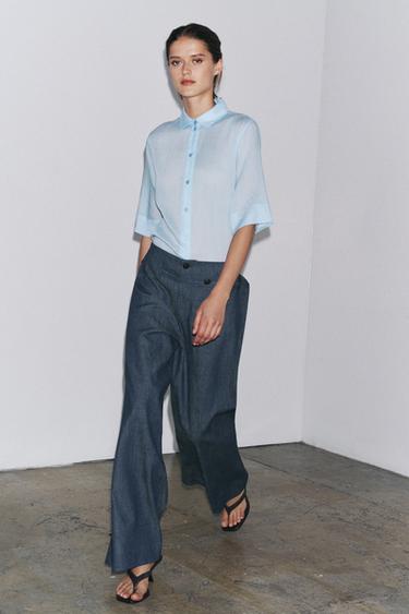 HEMD MIT RAMIE ZW COLLECTION - Hellblau von Zara - Bild 0